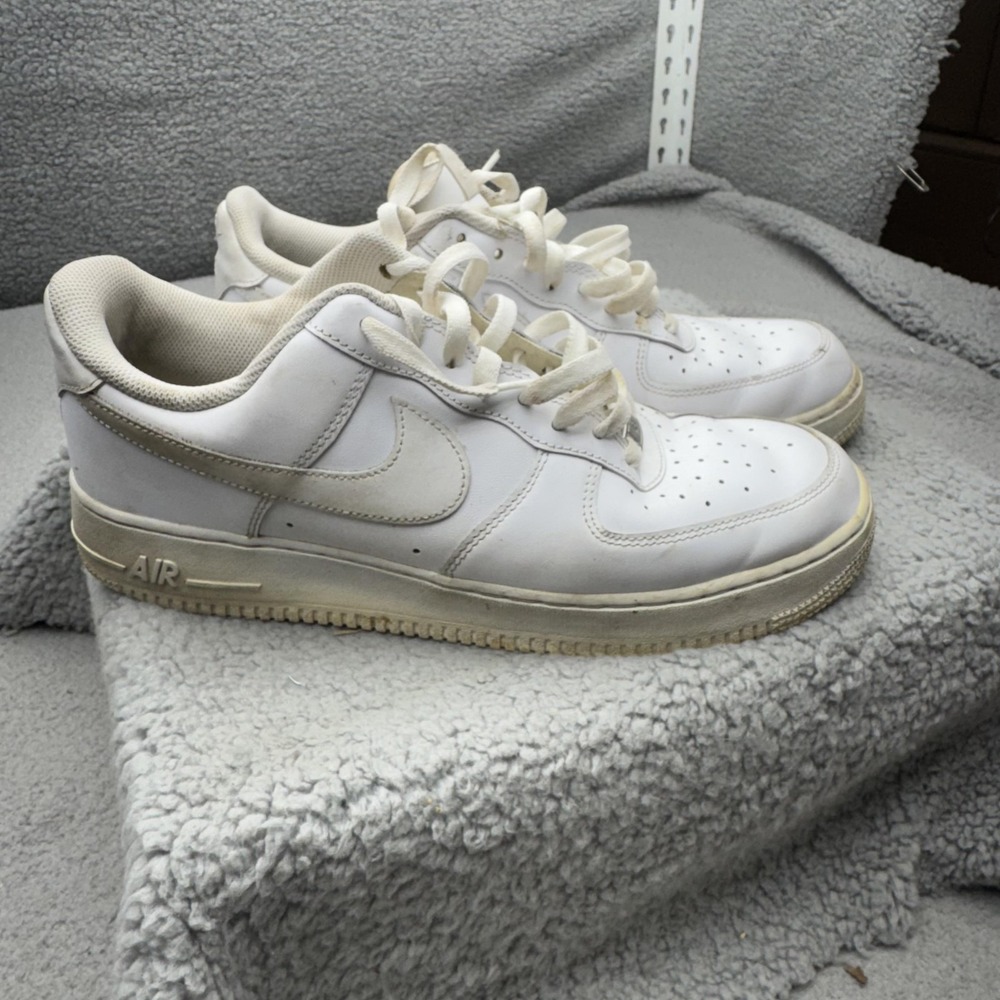 Nike Air Force 1 Shoes Mens Size 12 White Leather Low Top 315122-111 Sneakers